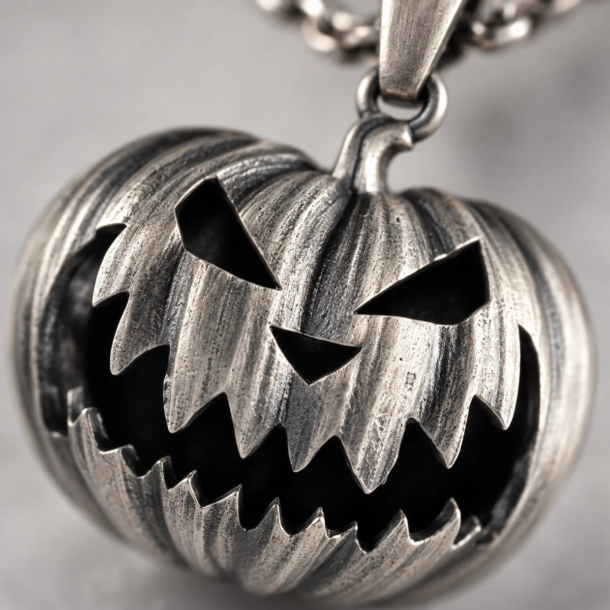 Carved Pumpkin Halloween  Necklace Charmora Jewelry
