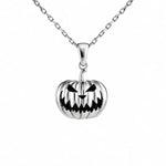 Carved Pumpkin Halloween  Necklace Charmora Jewelry