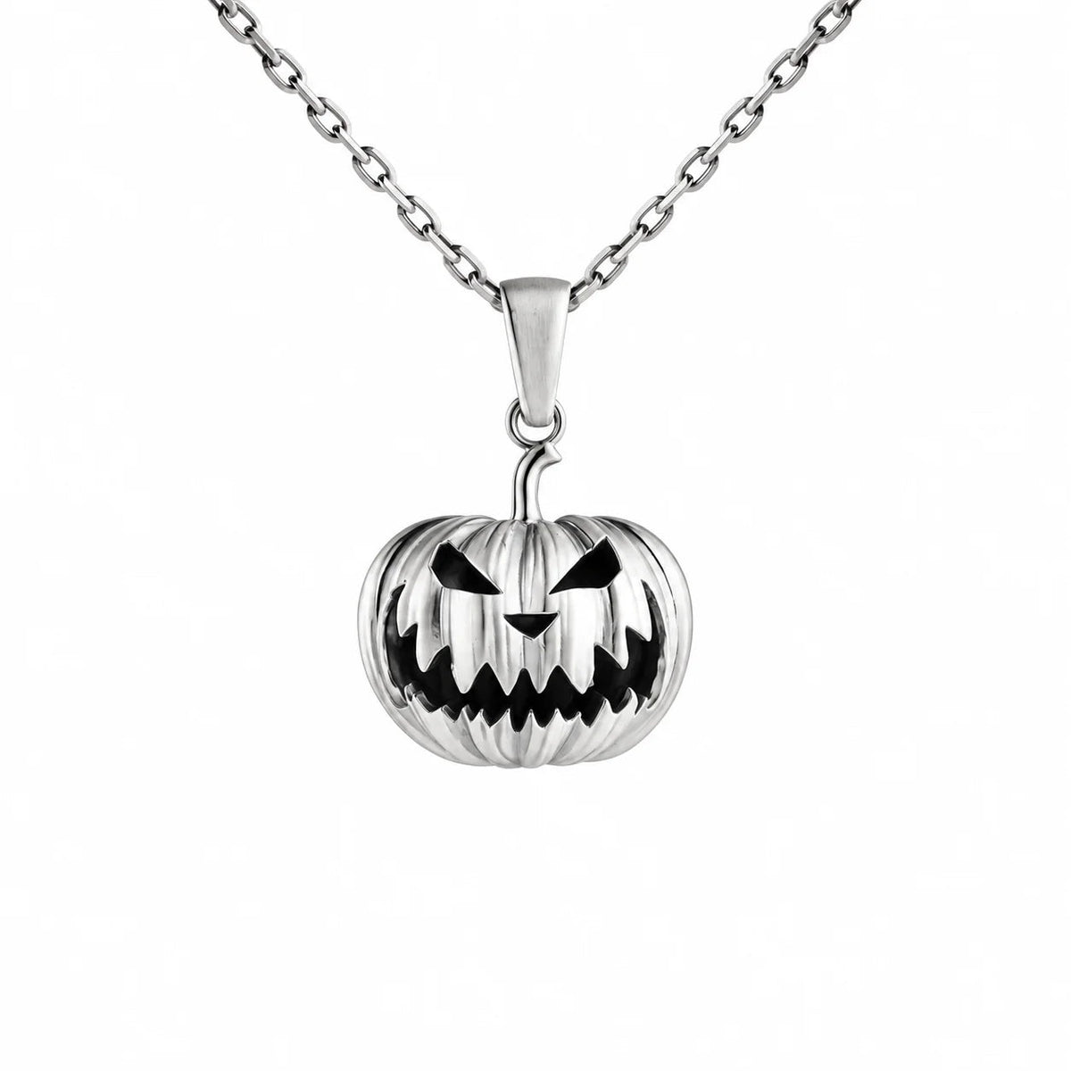 Carved Pumpkin Halloween  Necklace Charmora Jewelry