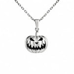 Carved Pumpkin Halloween  Necklace Charmora Jewelry