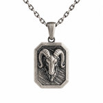 Detailed Ram Skull  Necklace Charmora Jewelry