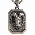 Detailed Ram Skull  Necklace Charmora Jewelry