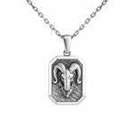 Detailed Ram Skull  Necklace Charmora Jewelry