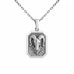 Detailed Ram Skull  Necklace Charmora Jewelry