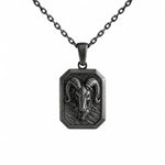 Detailed Ram Skull  Necklace Charmora Jewelry