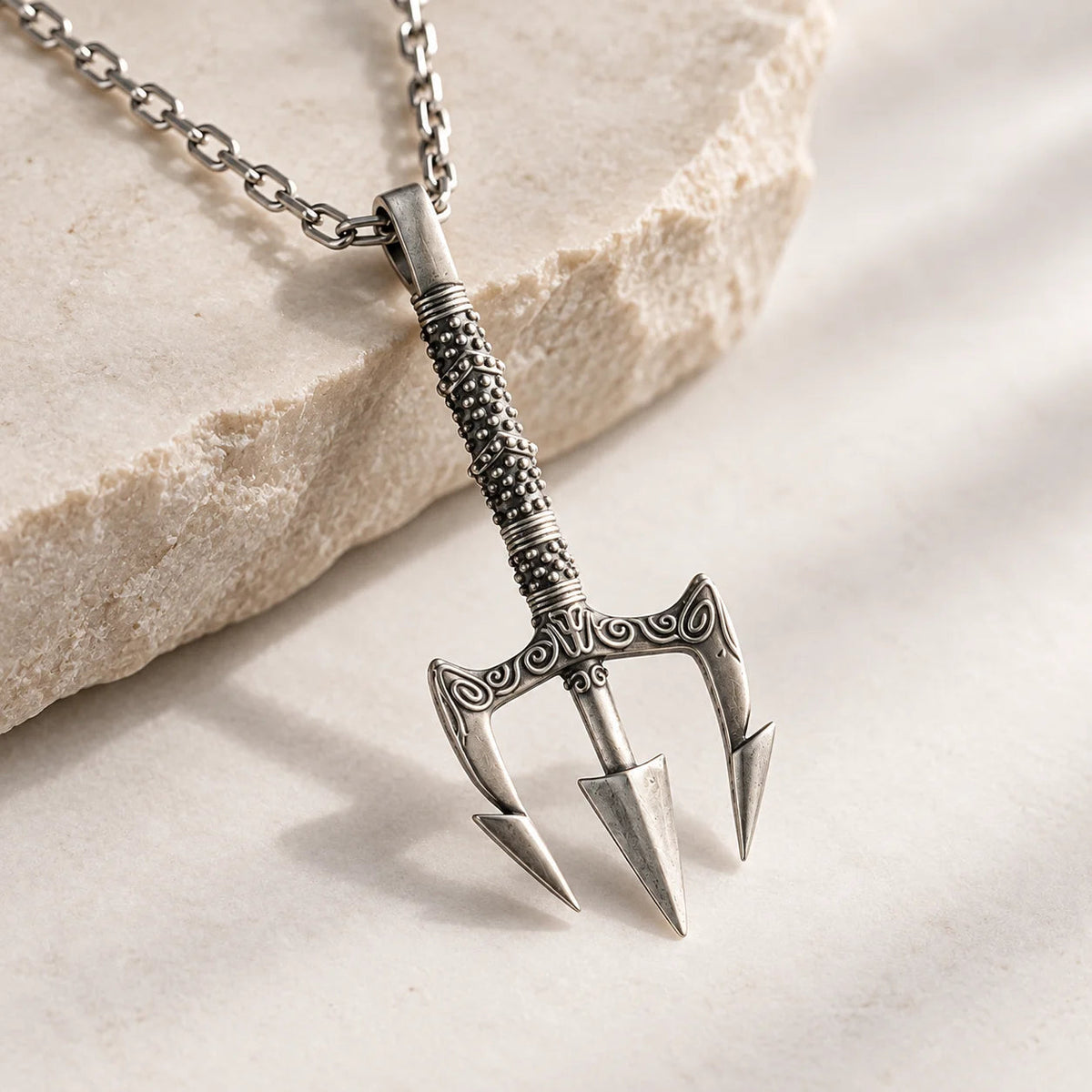 Poseidon Motif  Necklace Charmora Jewelry