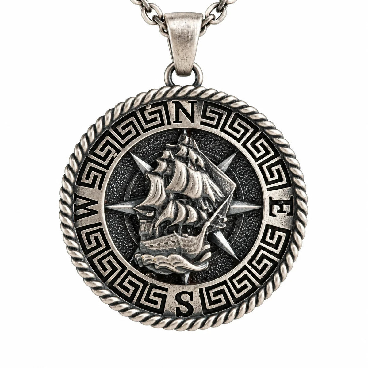 Maritime Vessel  Necklace Charmora Jewelry