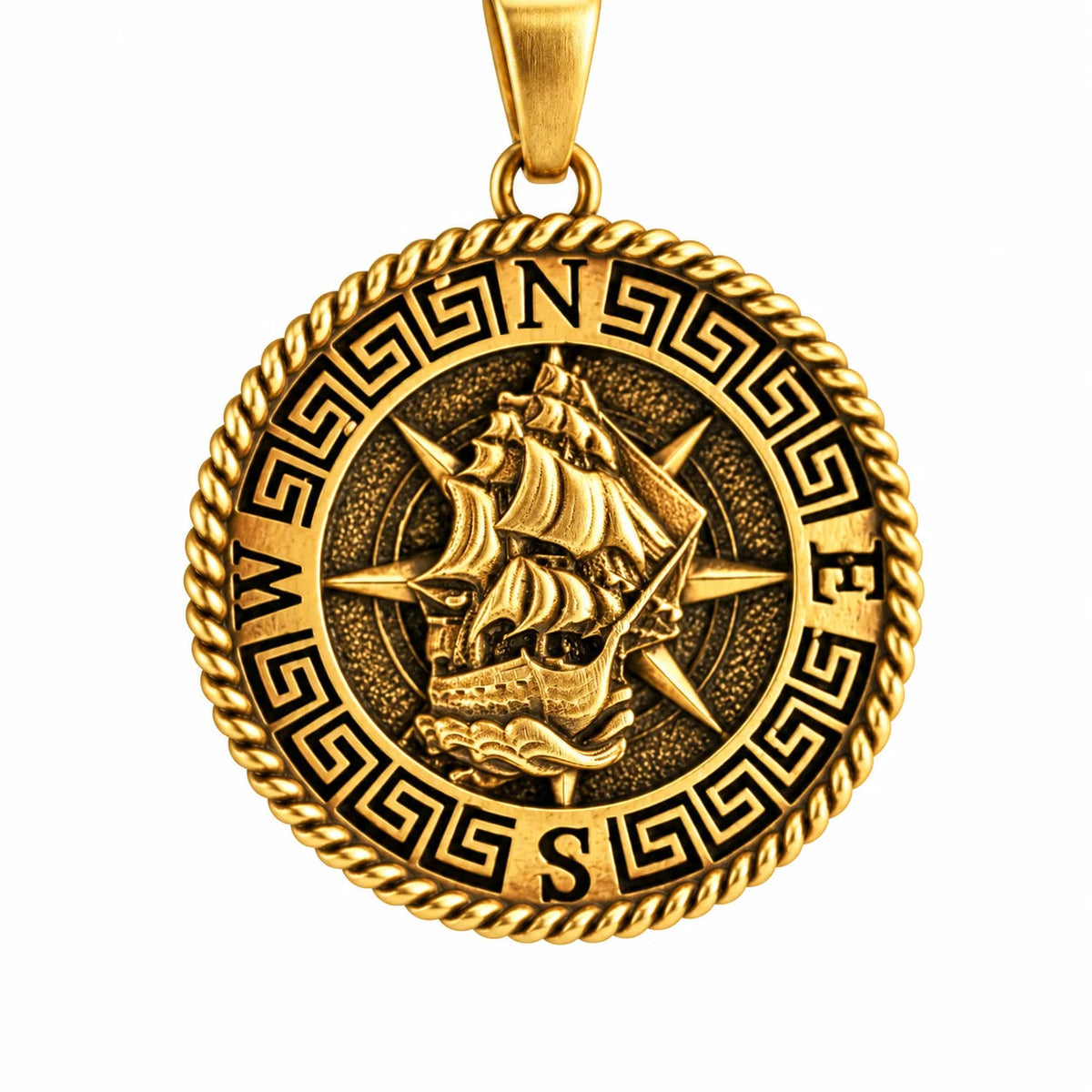 Maritime Vessel  Necklace Charmora Jewelry