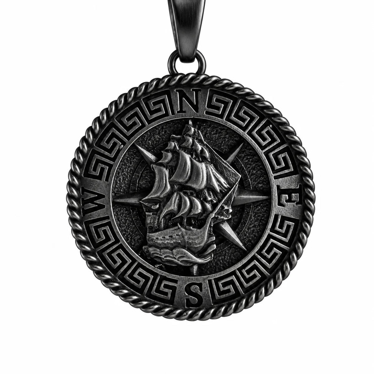 Maritime Vessel  Necklace Charmora Jewelry