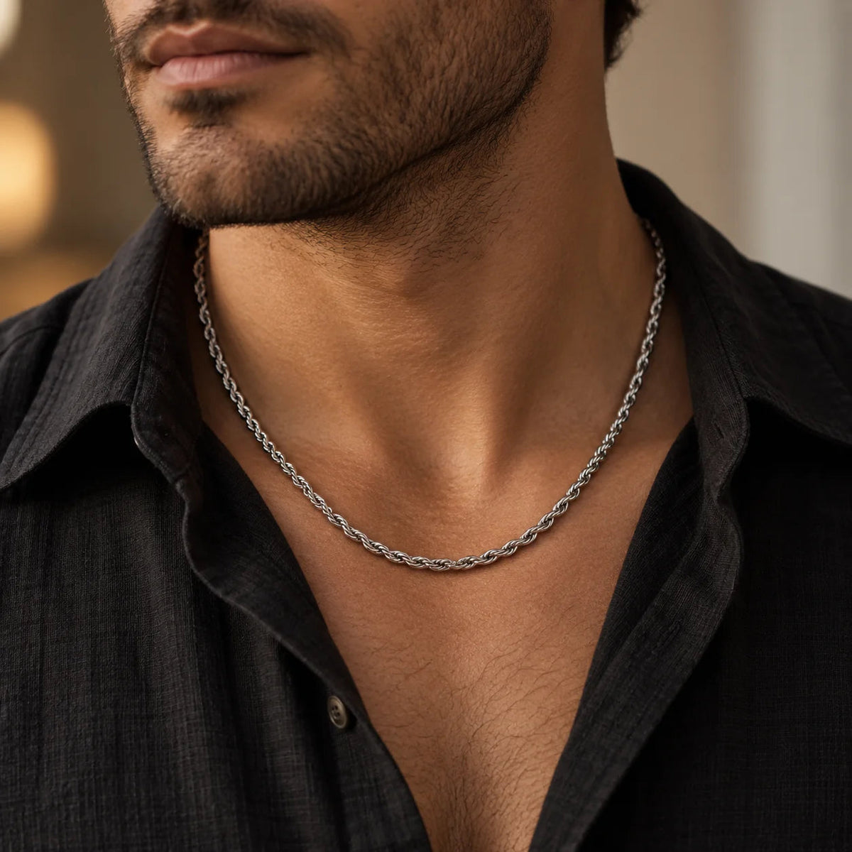 Signature Rope Chain  Necklace Charmora Jewelry