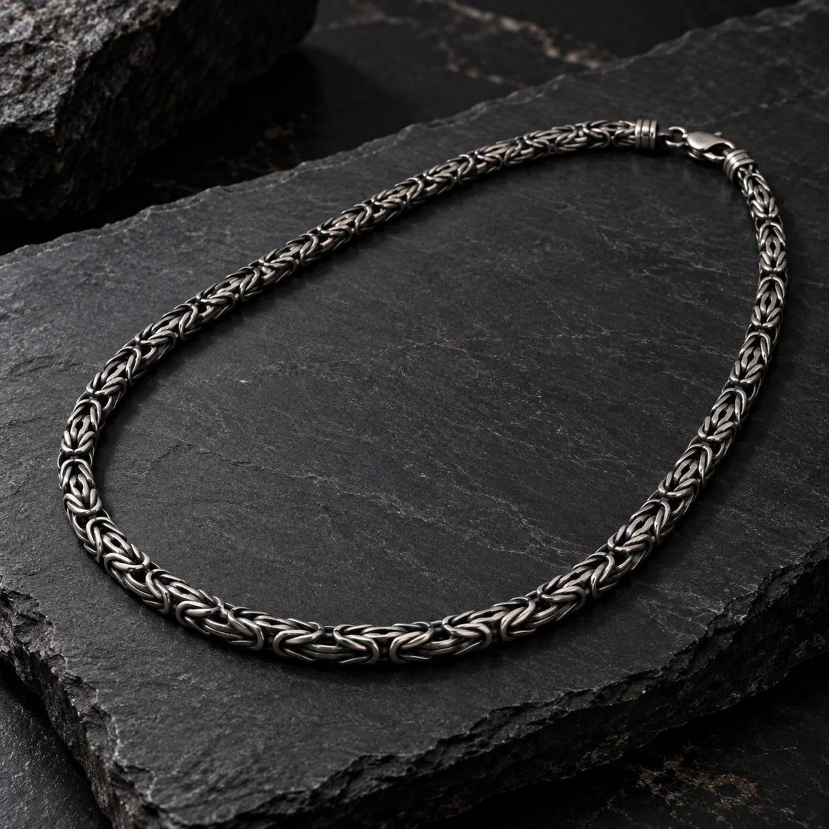 Byzantine Square Chain   Charmora Jewelry