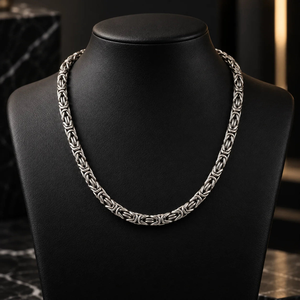 Byzantine Square Chain   Charmora Jewelry