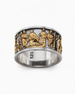 Ancient Roman Gladiator Relief Motif Ring  Ring Charmora Jewelry
