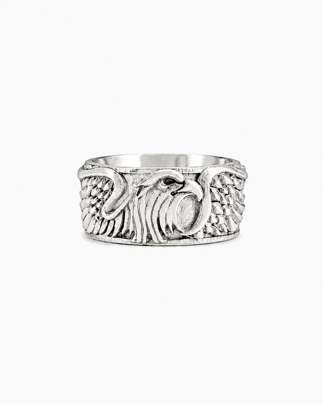 Sculpted Aquiline Form Winged Ring  Ring Charmora Jewelry