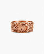 Sculpted Aquiline Form Winged Ring  Ring Charmora Jewelry