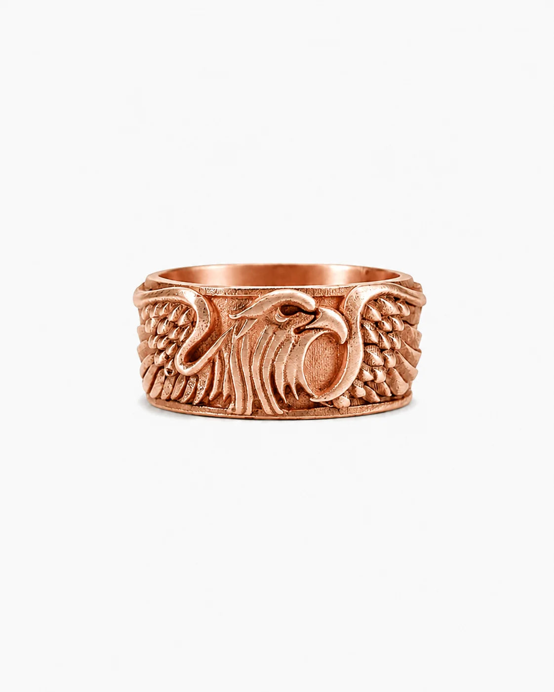Sculpted Aquiline Form Winged Ring  Ring Charmora Jewelry