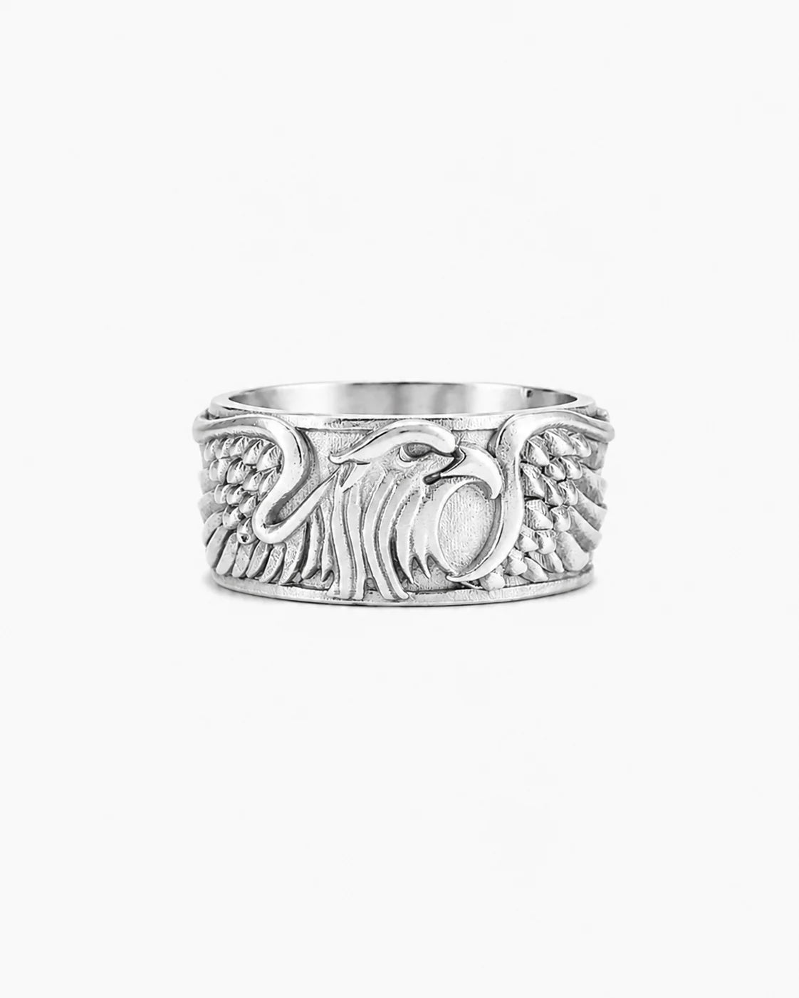Sculpted Aquiline Form Winged Ring  Ring Charmora Jewelry