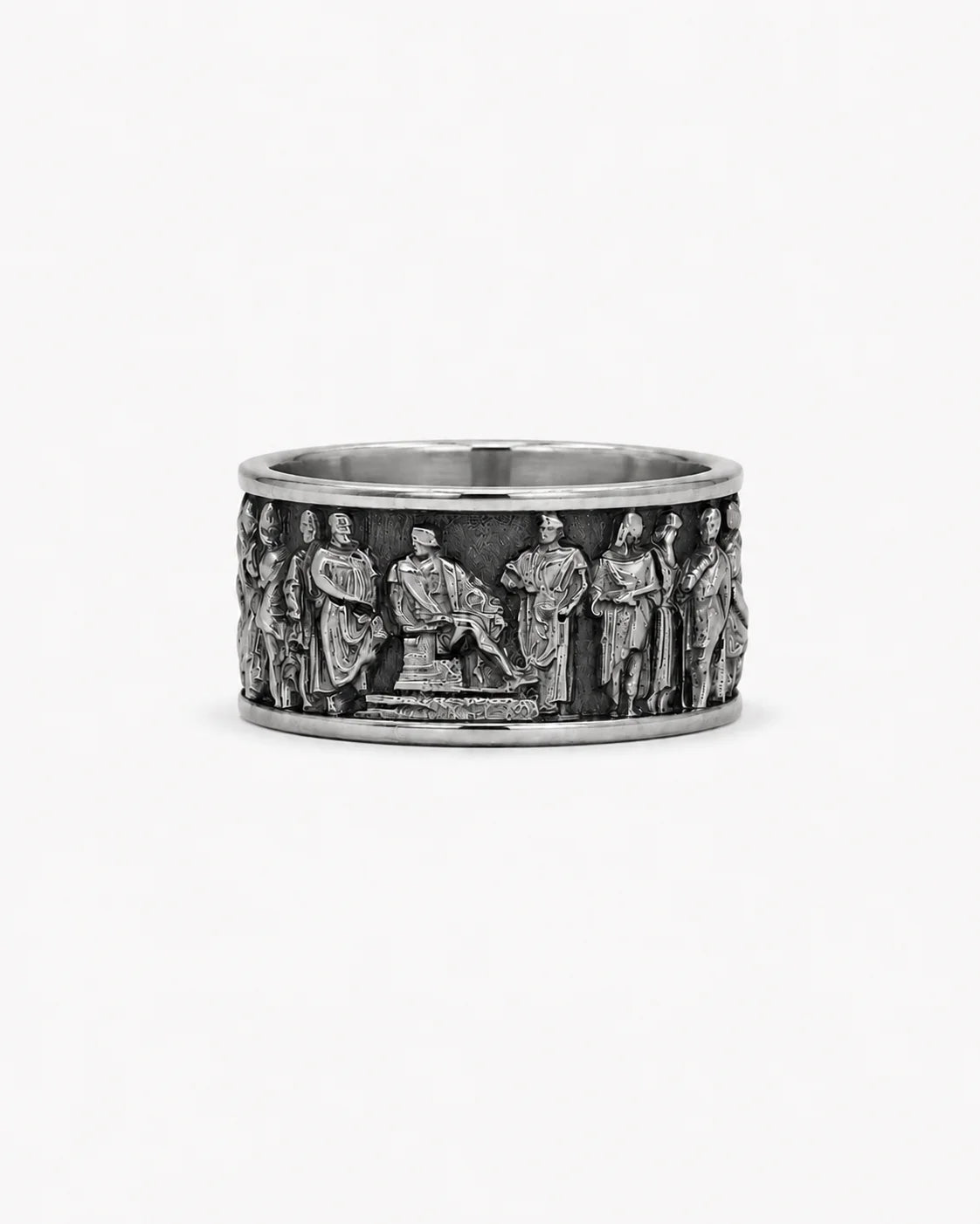 Ancient Roman Gladiator Relief Motif Ring  Ring Charmora Jewelry