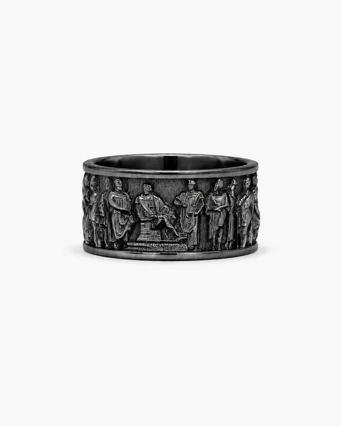 Ancient Roman Gladiator Relief Motif Ring  Ring Charmora Jewelry