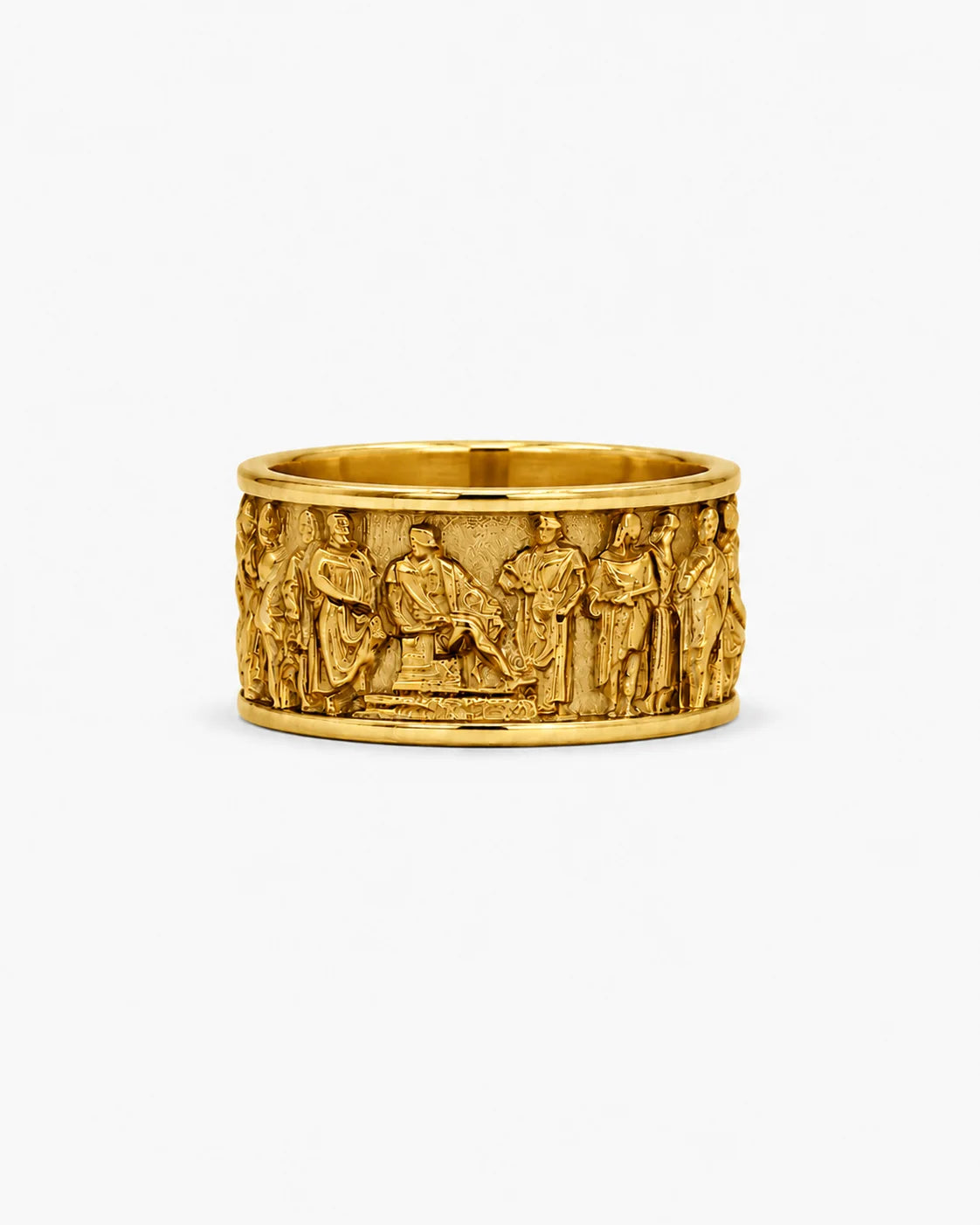 Ancient Roman Gladiator Relief Motif Ring  Ring Charmora Jewelry