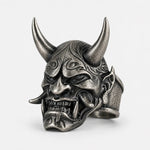 Traditional Mask Motif Signet Ring  Ring Charmora Jewelry