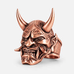 Traditional Mask Motif Signet Ring  Ring Charmora Jewelry