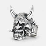 Traditional Mask Motif Signet Ring  Ring Charmora Jewelry