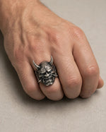 Traditional Mask Motif Signet Ring  Ring Charmora Jewelry