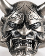 Traditional Mask Motif Signet Ring  Ring Charmora Jewelry
