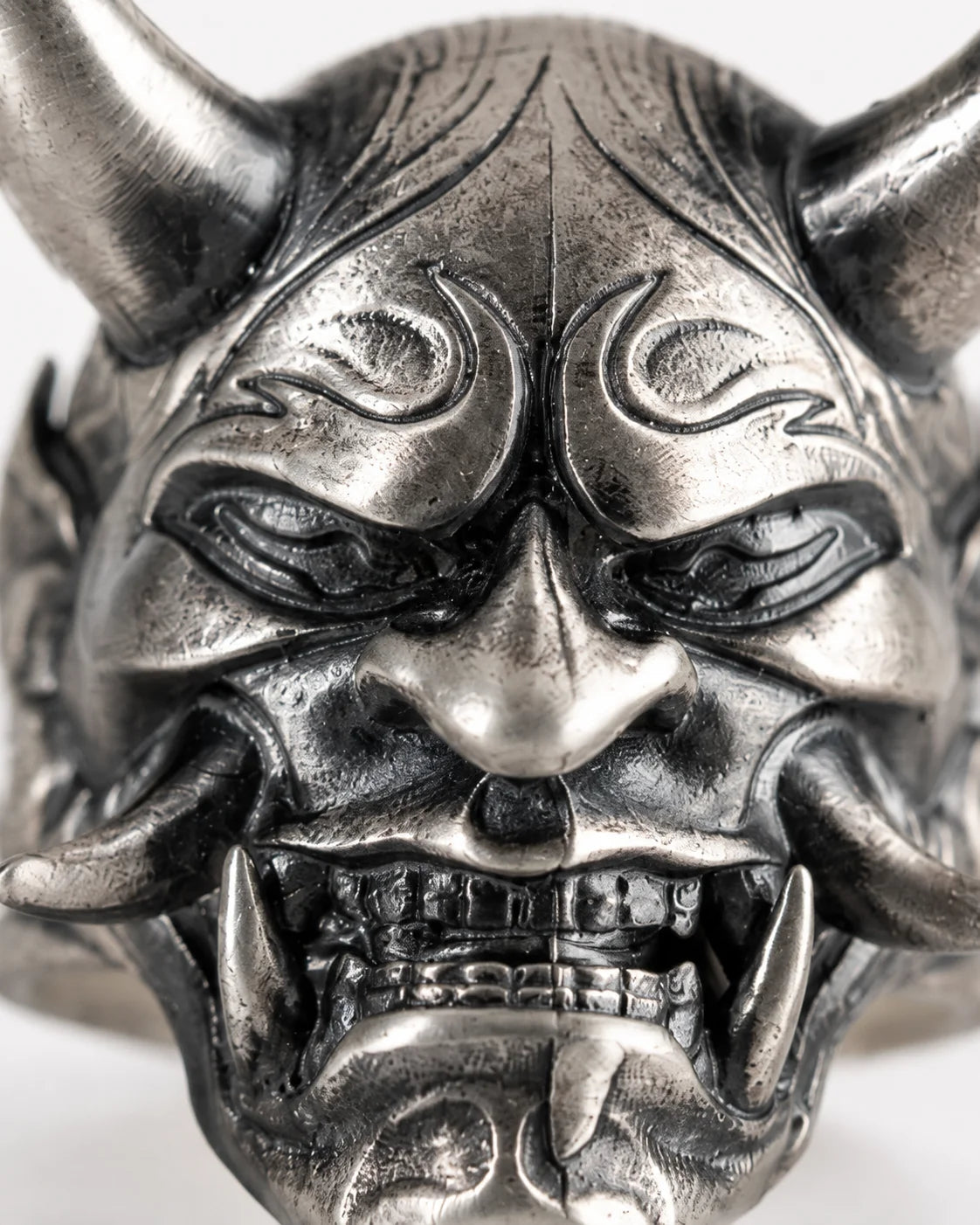 Traditional Mask Motif Signet Ring  Ring Charmora Jewelry