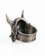 Traditional Mask Motif Signet Ring  Ring Charmora Jewelry