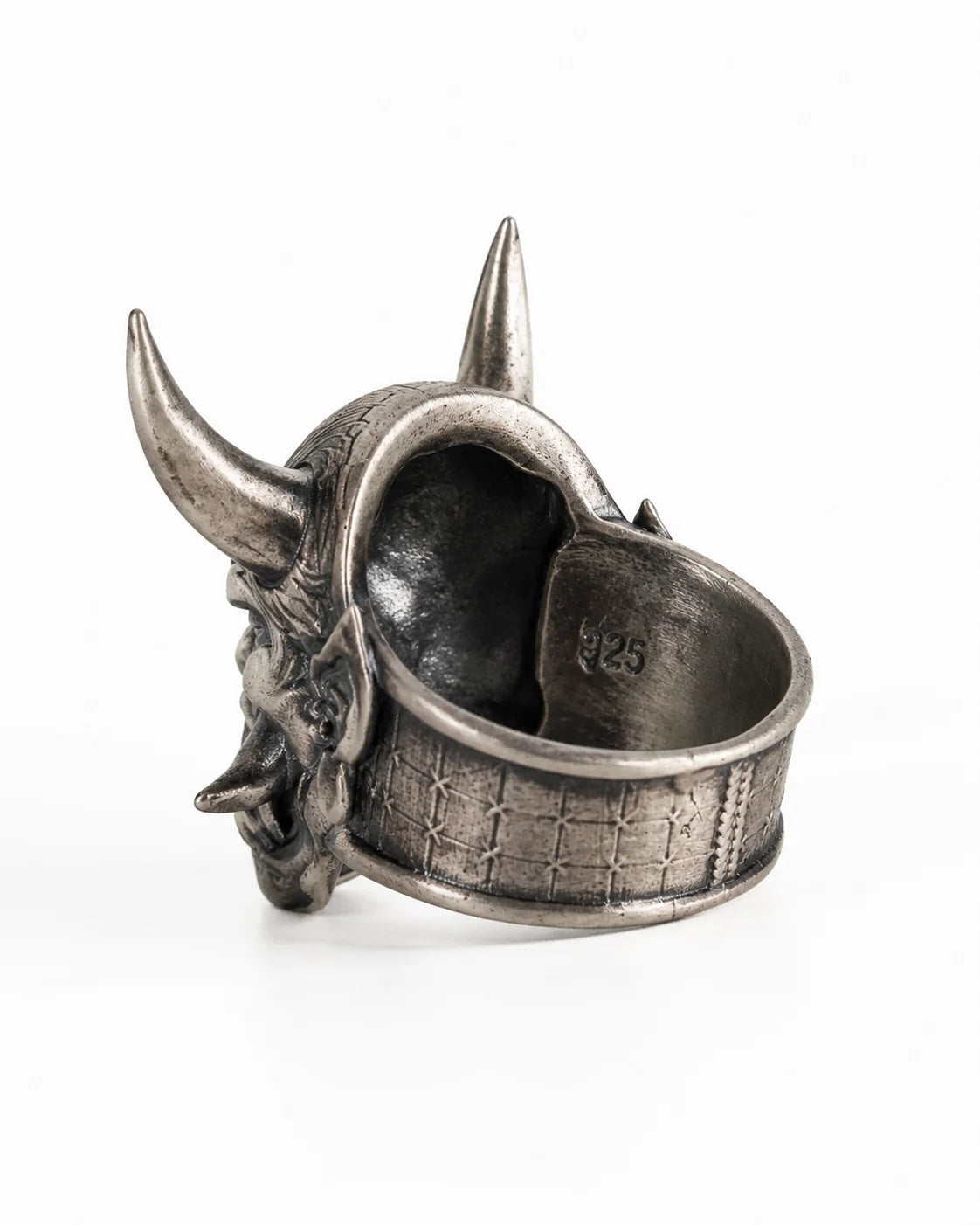 Traditional Mask Motif Signet Ring  Ring Charmora Jewelry