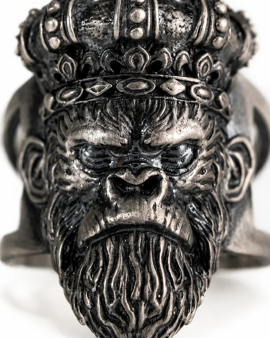 Sculpted Gorilla Head Figurative Ring  Ring Charmora Jewelry