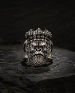 Sculpted Gorilla Head Figurative Ring  Ring Charmora Jewelry
