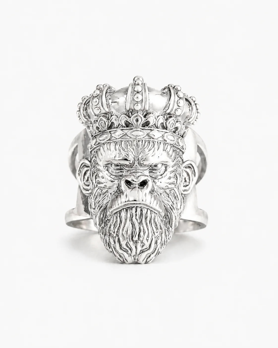 Sculpted Gorilla Head Figurative Ring  Ring Charmora Jewelry