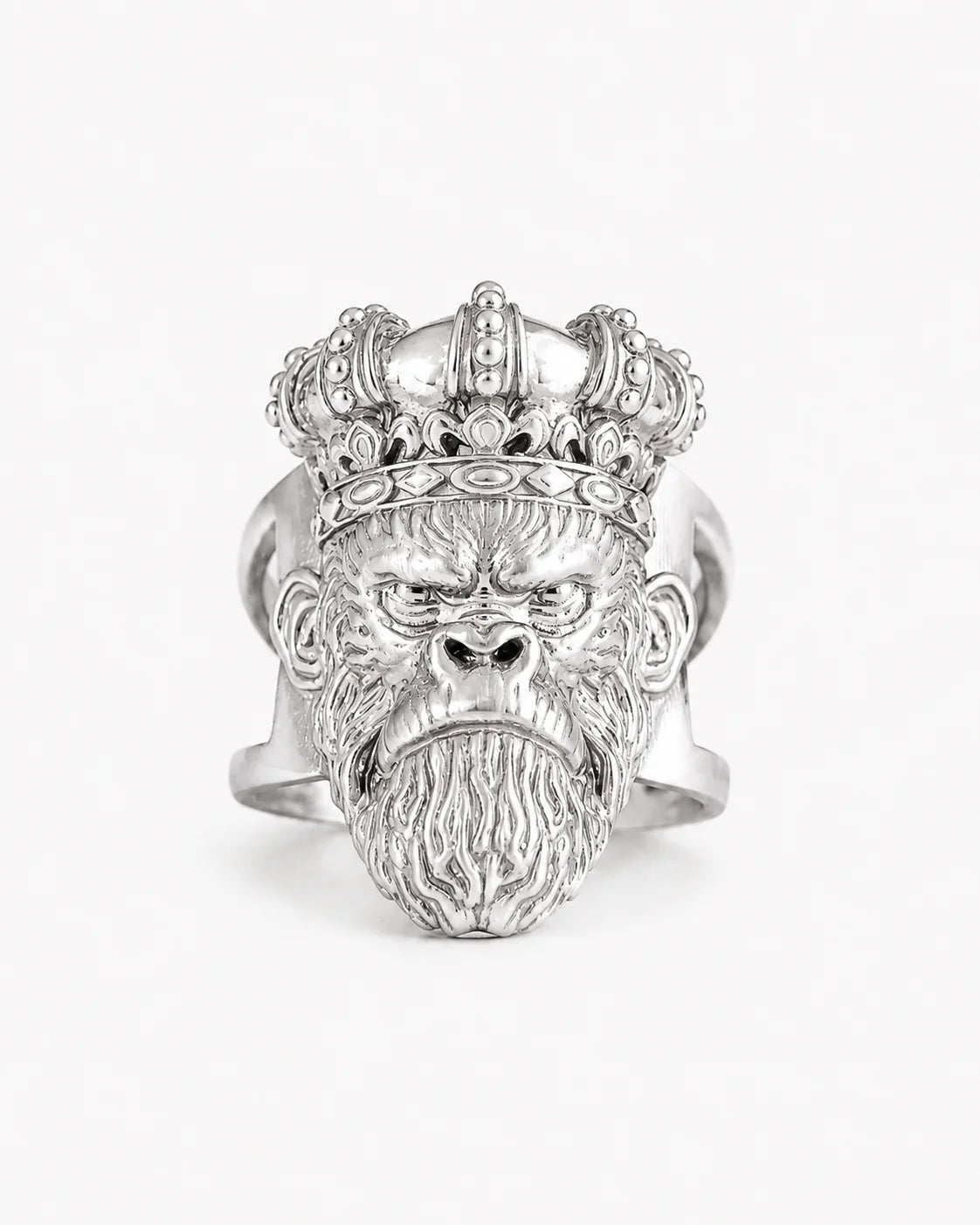 Sculpted Gorilla Head Figurative Ring  Ring Charmora Jewelry