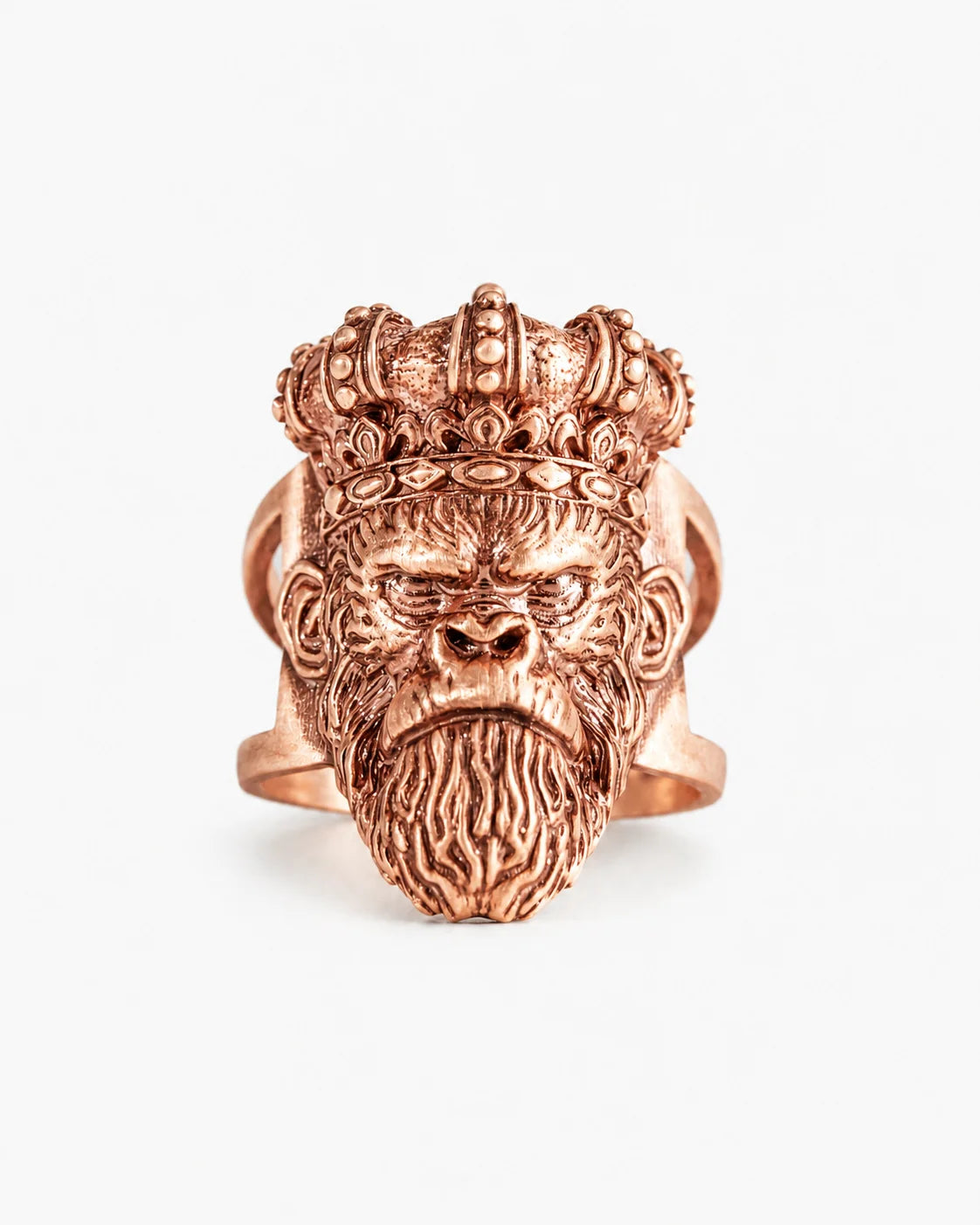 Sculpted Gorilla Head Figurative Ring  Ring Charmora Jewelry