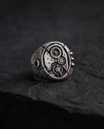 Industrial Mechanical Gear Motif Ring  Ring Charmora Jewelry