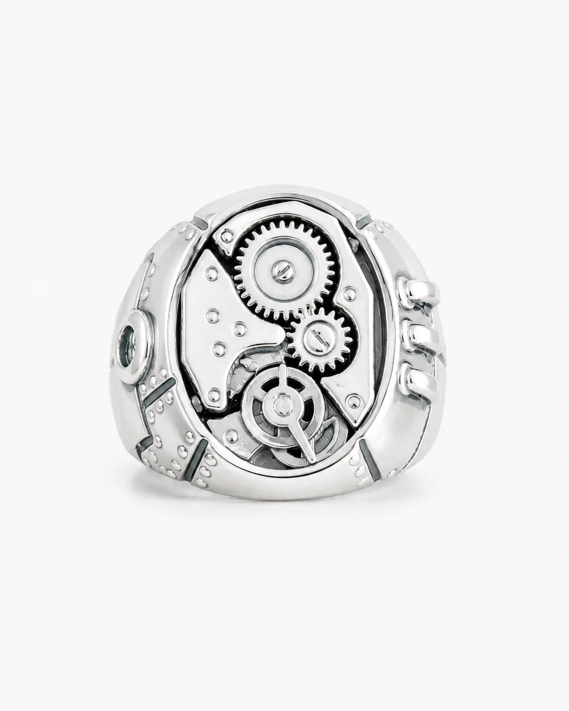 Industrial Mechanical Gear Motif Ring  Ring Charmora Jewelry