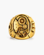 Industrial Mechanical Gear Motif Ring  Ring Charmora Jewelry