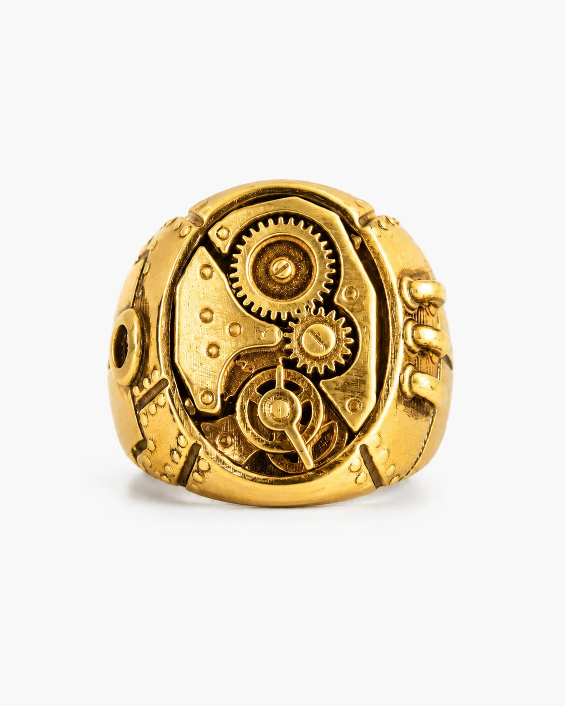 Industrial Mechanical Gear Motif Ring  Ring Charmora Jewelry