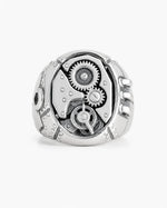 Industrial Mechanical Gear Motif Ring  Ring Charmora Jewelry