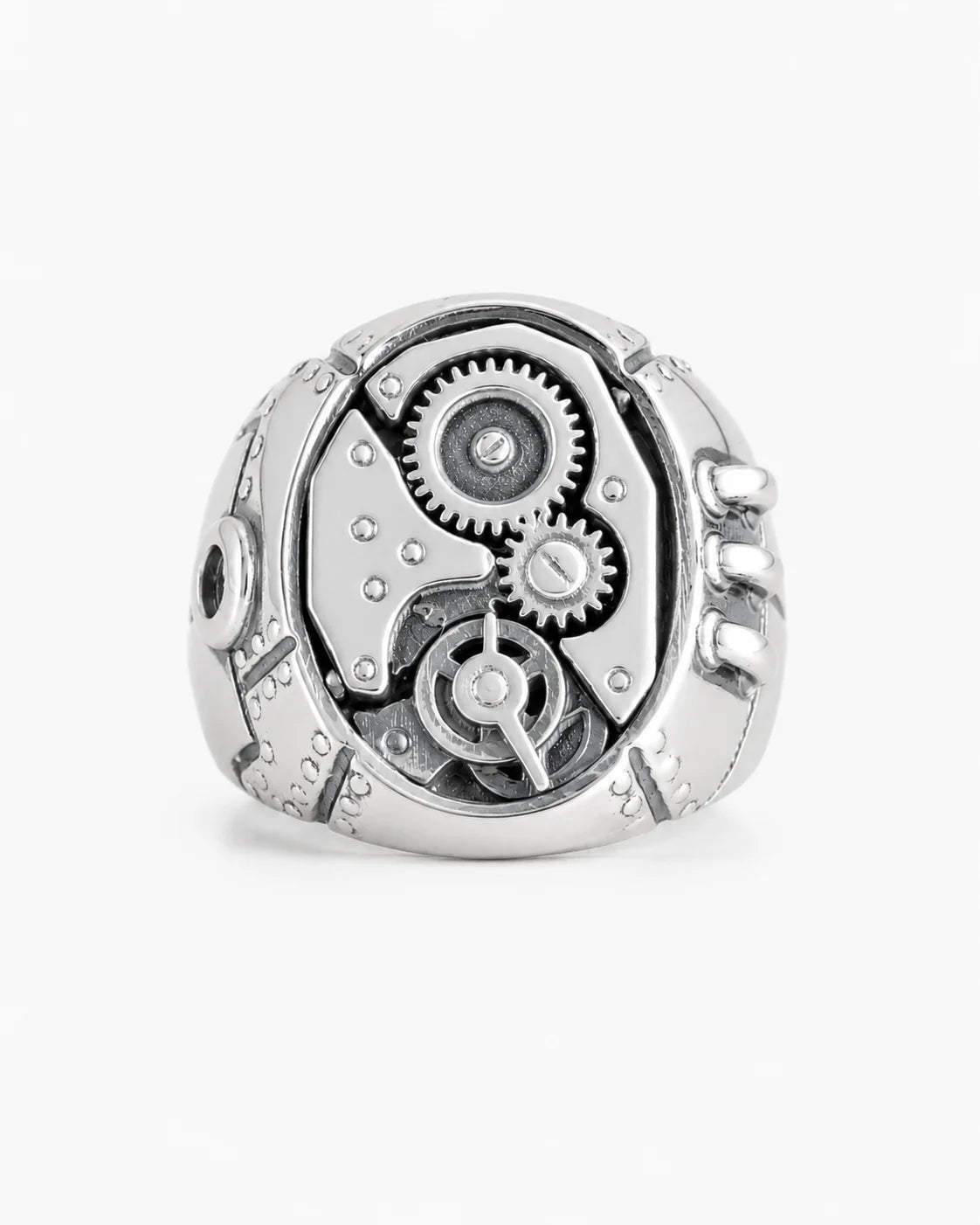 Industrial Mechanical Gear Motif Ring  Ring Charmora Jewelry