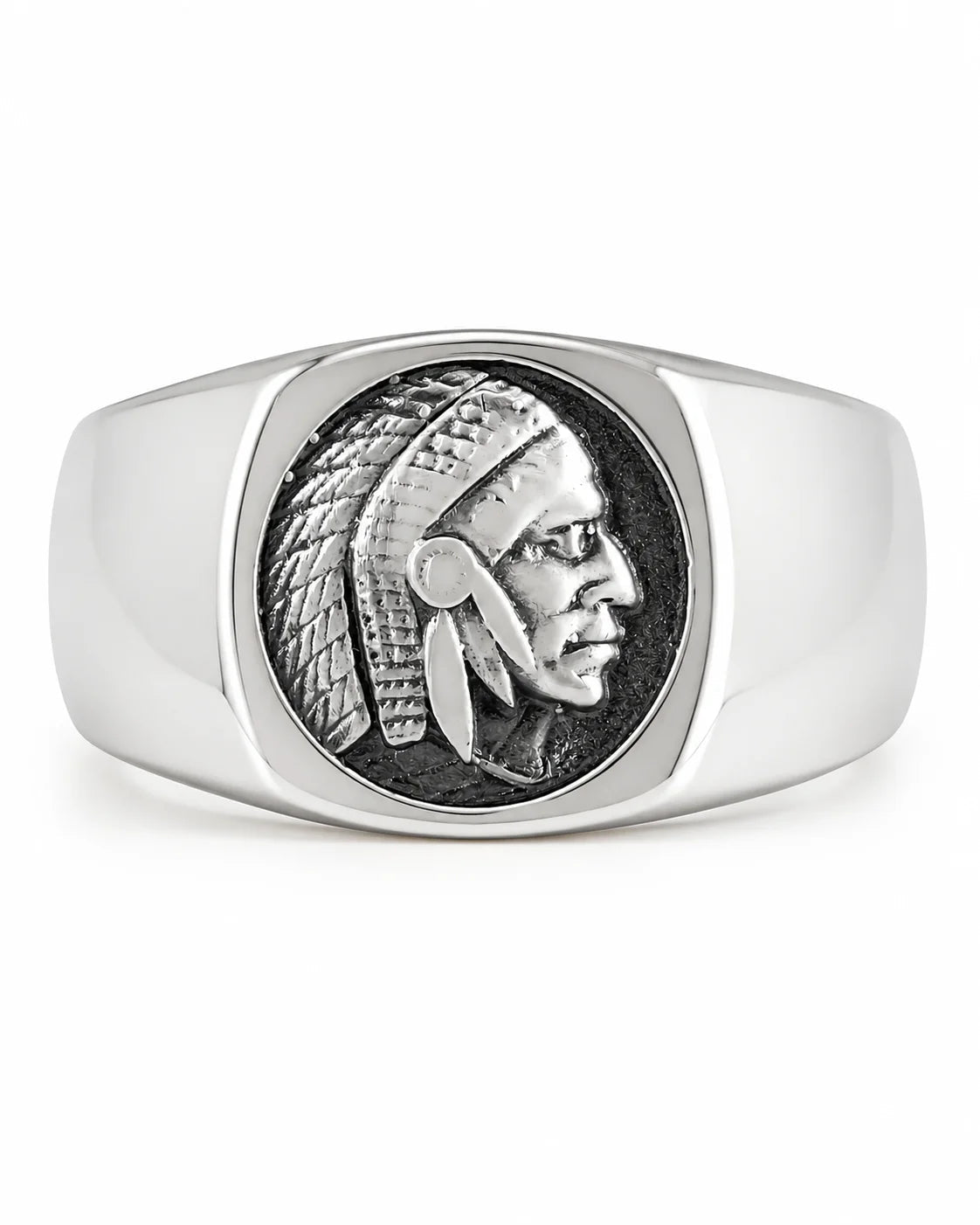 Figurative Native Heritage Feathered Ring  Ring Charmora Jewelry