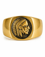 Figurative Native Heritage Feathered Ring  Ring Charmora Jewelry