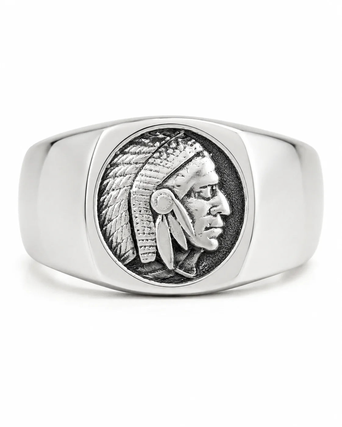 Figurative Native Heritage Feathered Ring  Ring Charmora Jewelry