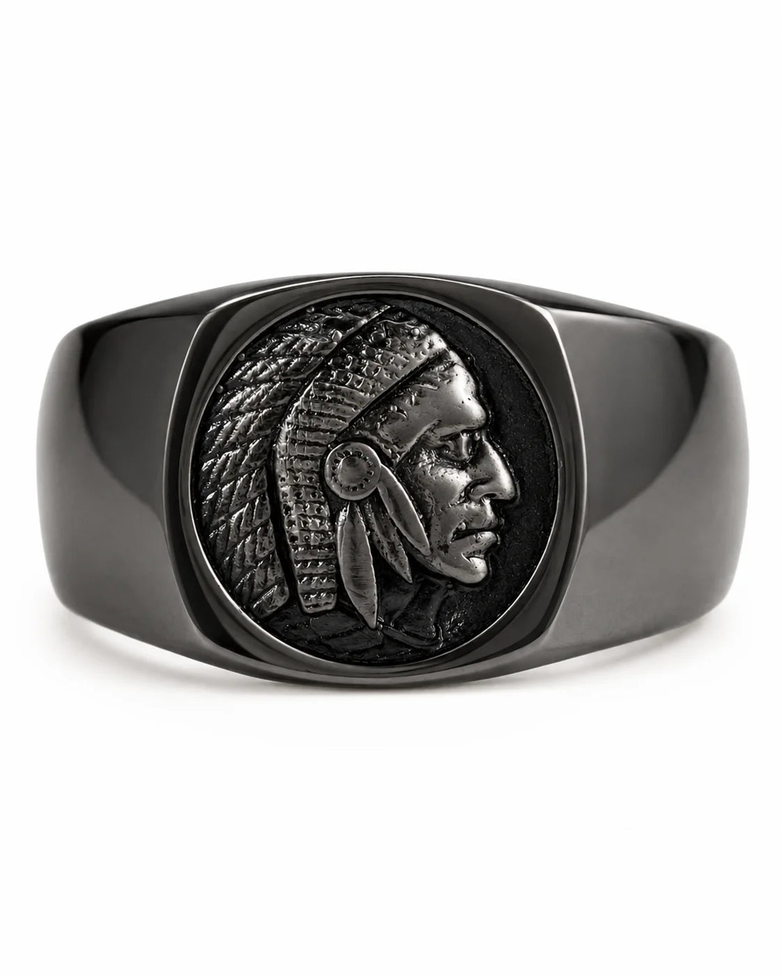 Figurative Native Heritage Feathered Ring  Ring Charmora Jewelry