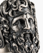 Sculpted Ancient Deity Motif Signet Ring  Ring Charmora Jewelry