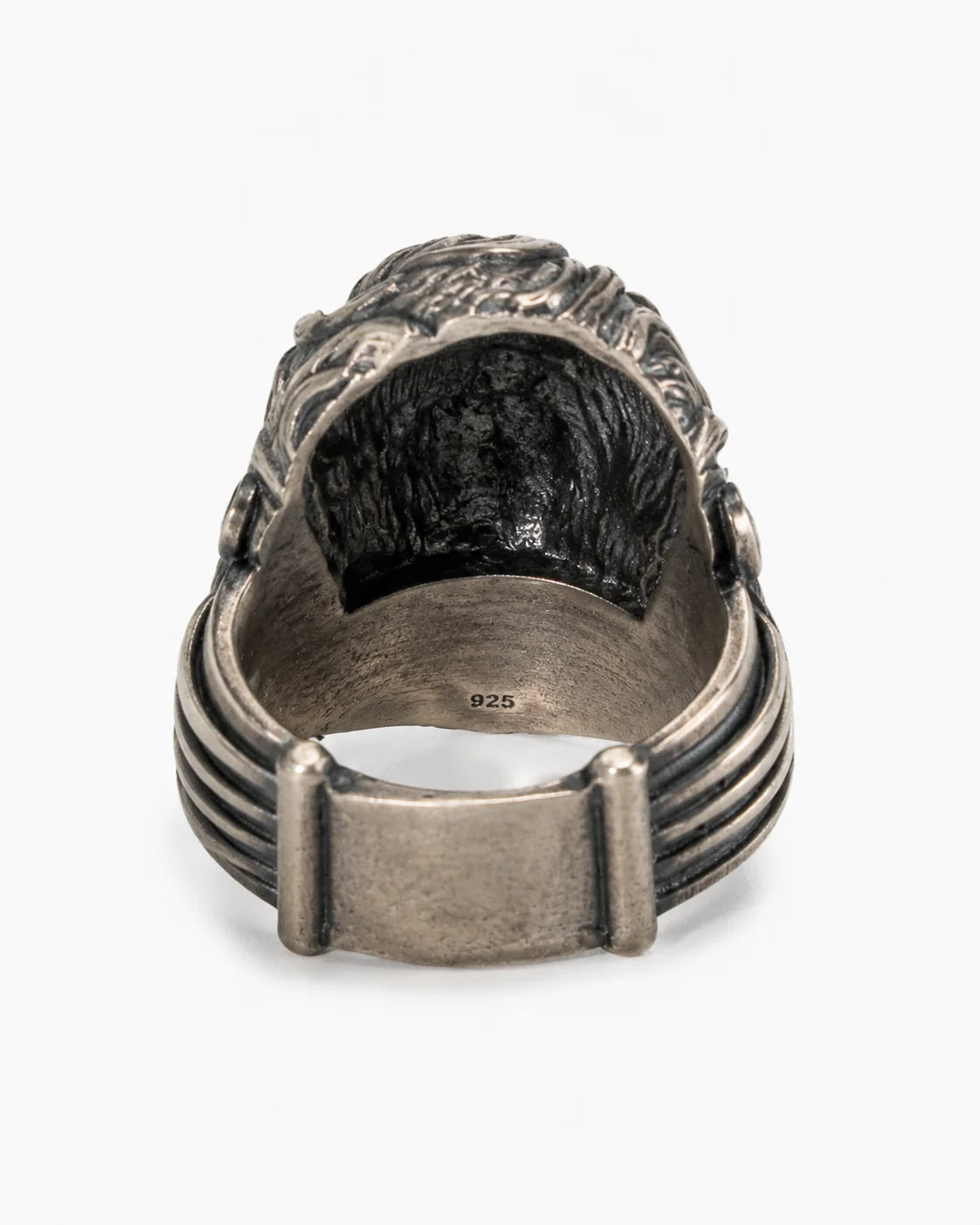 Sculpted Ancient Deity Motif Signet Ring  Ring Charmora Jewelry