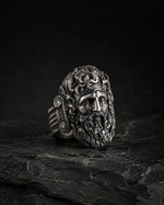 Sculpted Ancient Deity Motif Signet Ring  Ring Charmora Jewelry